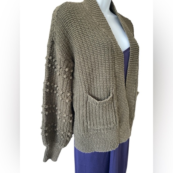 Madewell Ribbed Bobble Knit Oversized Cardigan Sweater Dark Green Women’s XS - Picture 7 of 8